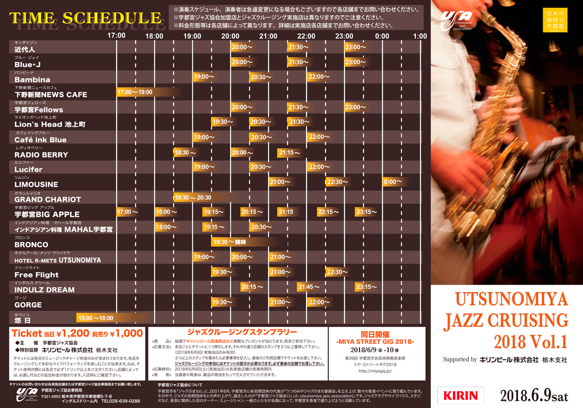 宇都宮 JAZZ CRUISING 2018 Vol.1