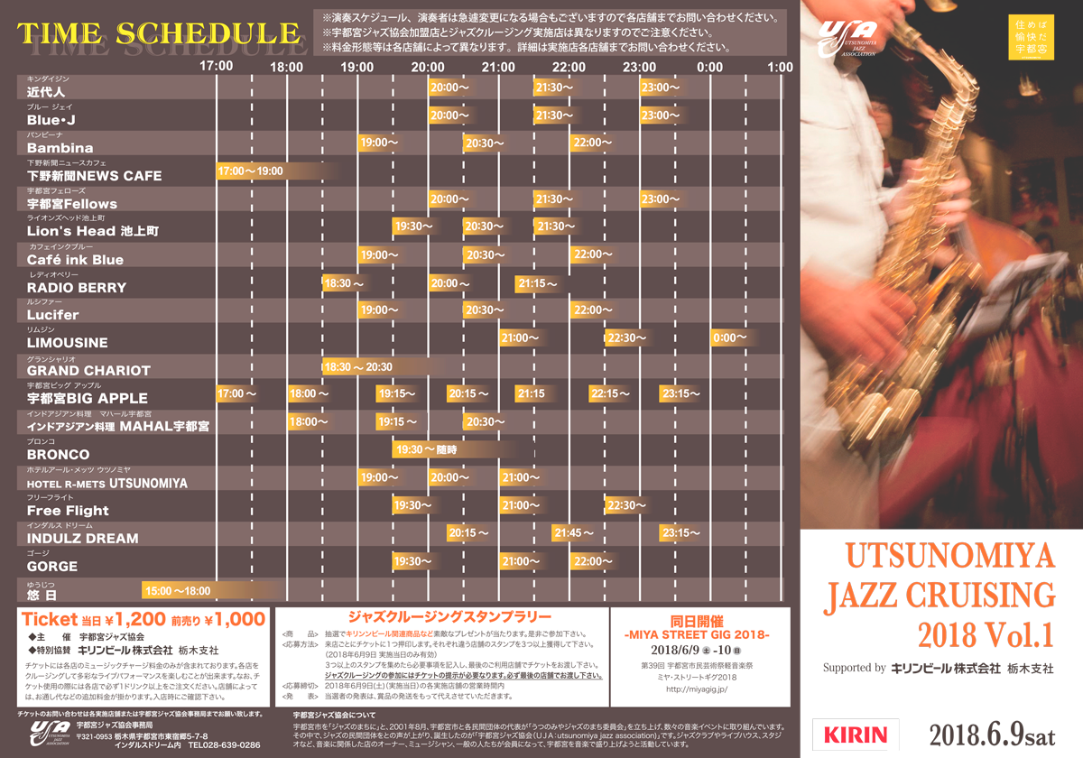 宇都宮 JAZZ CRUISING 2018 Vol.1